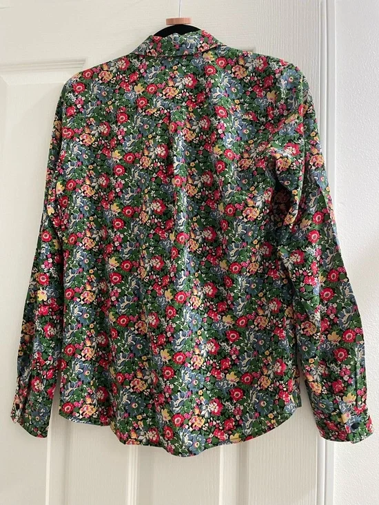 Sézane Ann Shirt in California Print NWT in size 0 Silk 100% - Picture 5 of 5